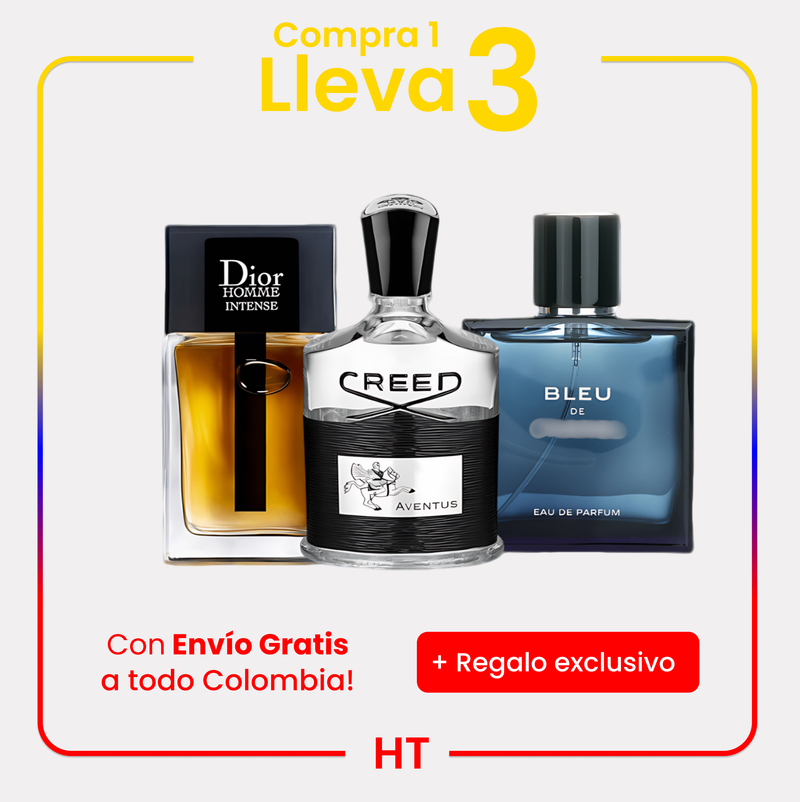 Combo 3 Perfumes Creed, Bleu de Chanel y Dior Homme Intense